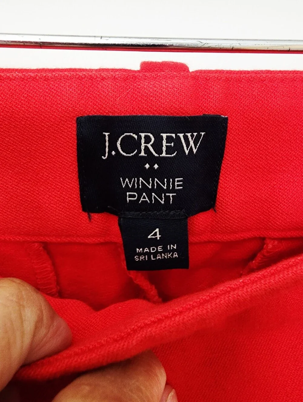 J. Crew The Winnie Red Slim Ankle Ponte Pants Size 4